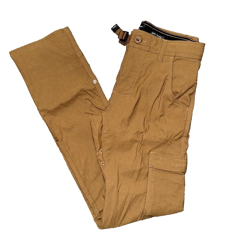 Prana Pants Zion II Roll Up Stretch Sepia Brown Men's Size 28x32 Slim Fit